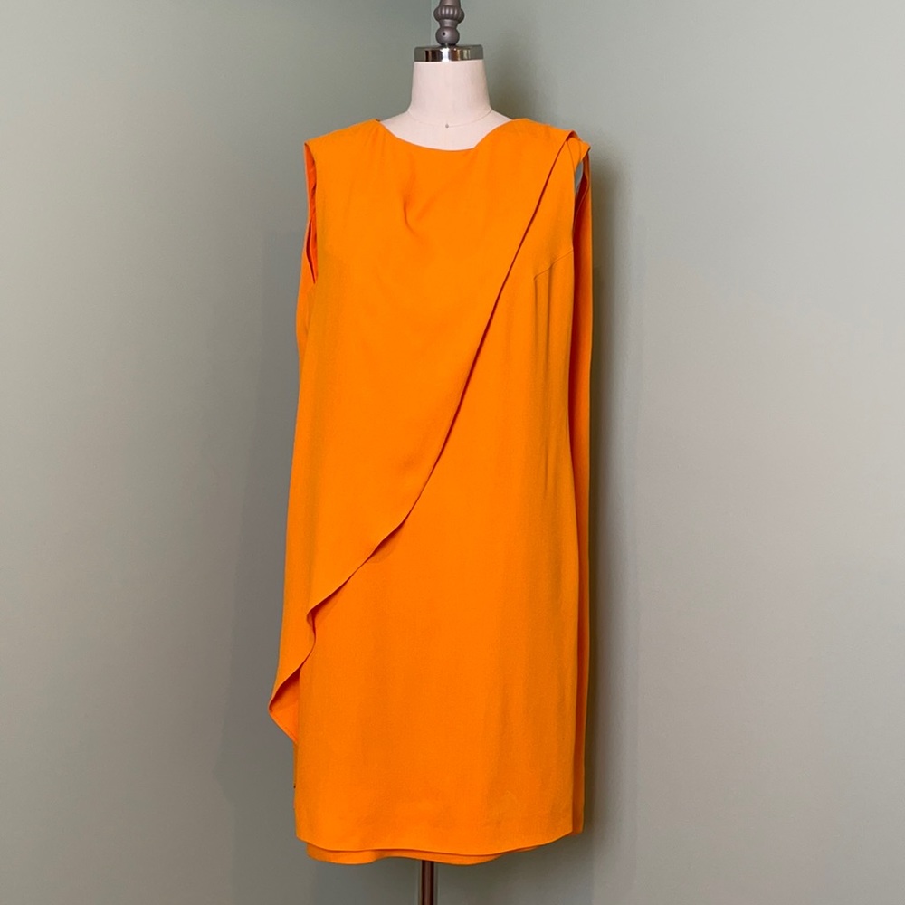Narcisco Rodriguez crepe draped dress.